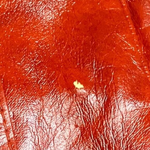 Vintage Tooled Leather Handbag Abstract Art Design Brown Shoulder Purse - Picture 5 of 8